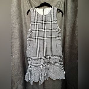Waverly Grey Black & White Plaid Dress  Sz M